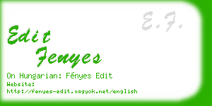 edit fenyes business card